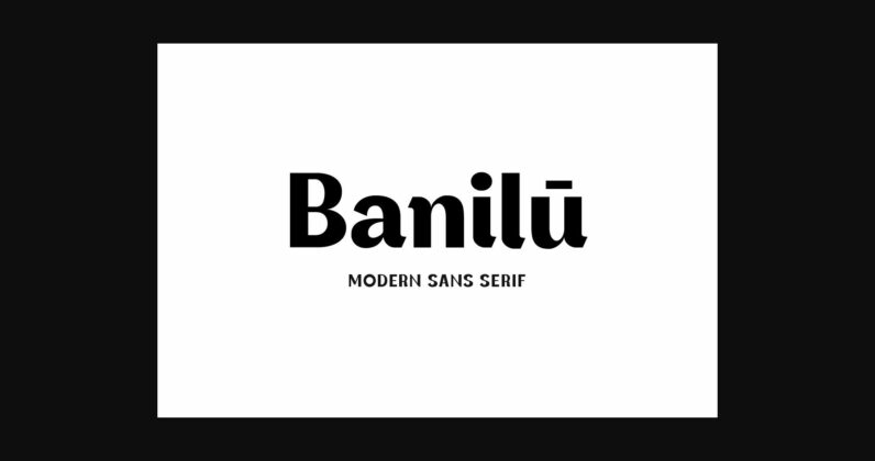 Banilu Font Poster 3