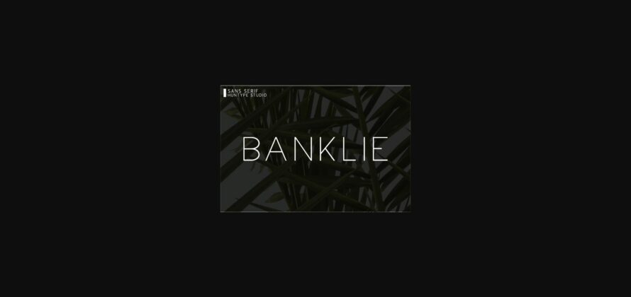 Banklie Font Poster 3