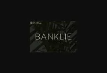 Banklie Font Banklie Font Poster 1