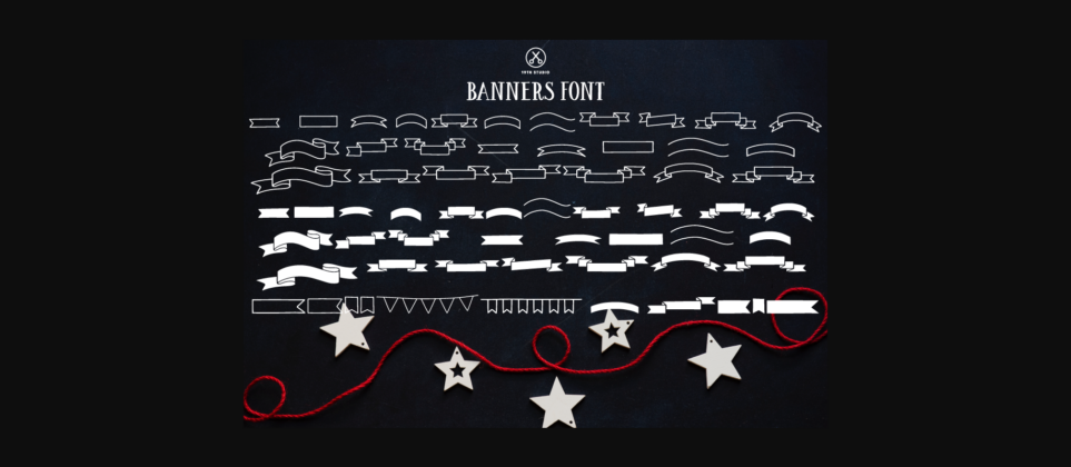 Decorative Banners Font Poster 1