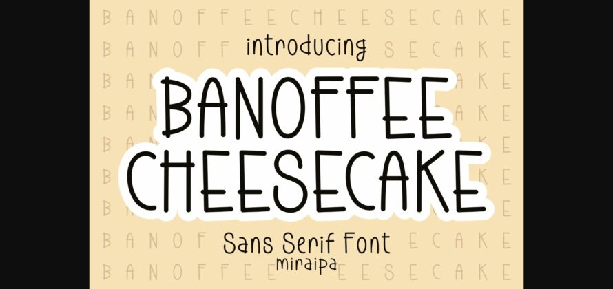 Banoffee Cheesecake Font Poster 3