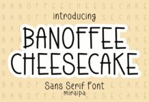 Banoffee Cheesecake Font Poster 1