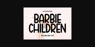 Barbie Children Font Poster 1