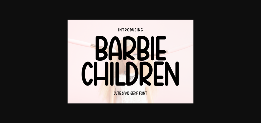 Barbie Children Font Poster 1