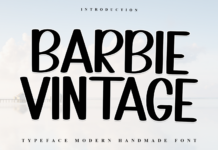 Barbie Vintage Font Poster 1