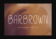 Barbrown Font Poster 1