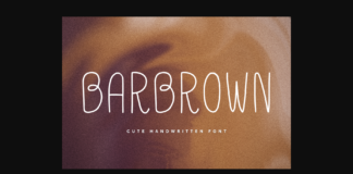 Barbrown Font Poster 1