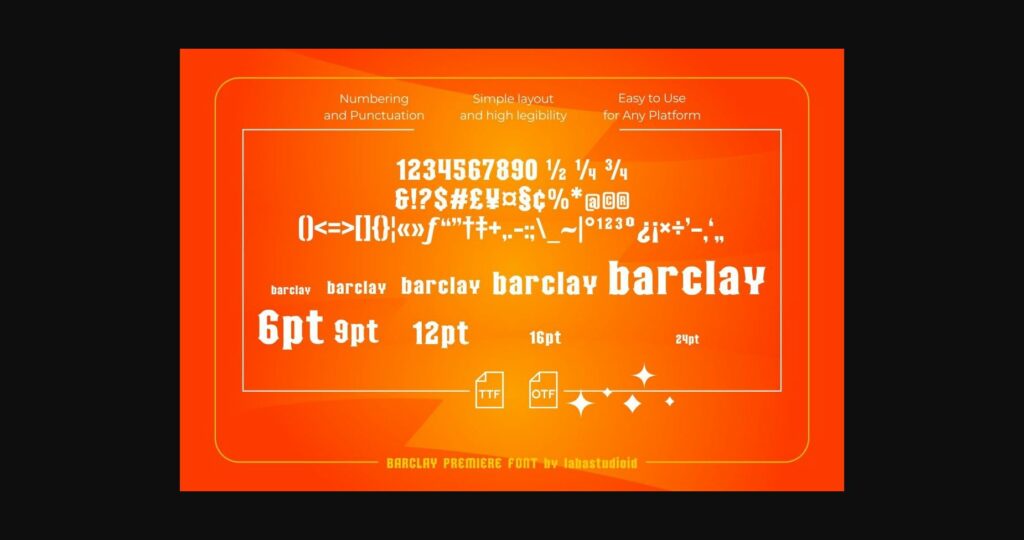 Barclay Premiere Font Poster 9