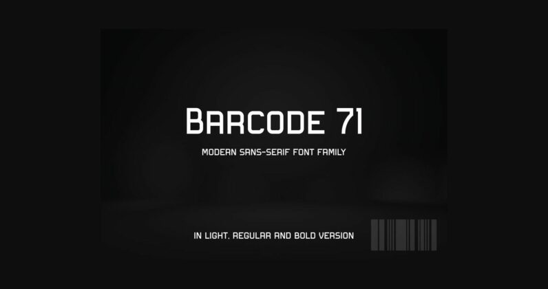 Barcode 71 Font Poster 3