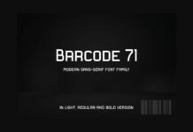 Barcode 71 Font Poster 1