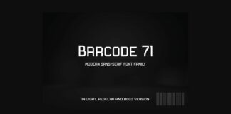 Barcode 71 Font Poster 1