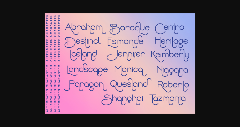 Barcolena Font Poster 4