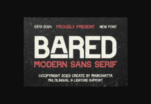 Bared Font Bared Font Poster 1