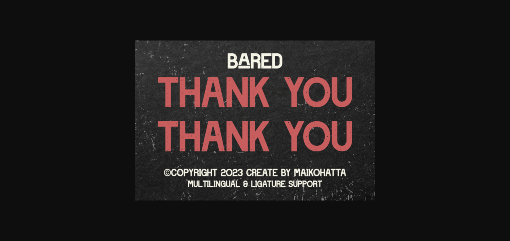 Bared Font Poster 11