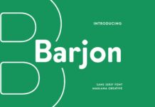 Barjon Font Poster 1