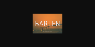 Barlen Font Poster 1