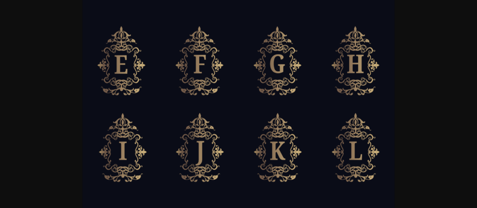 Baroque Lettering Font Poster 4