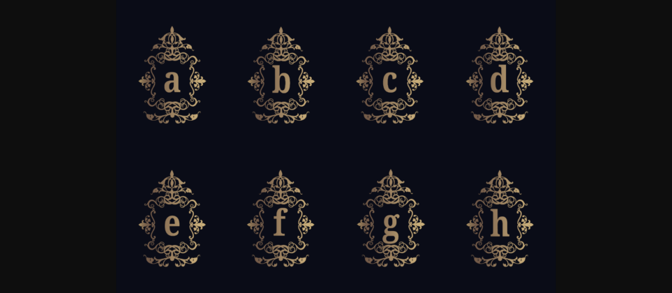 Baroque Lettering Font Poster 7