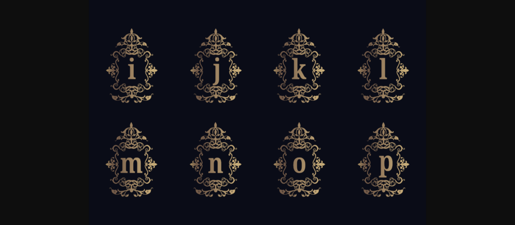 Baroque Lettering Font Poster 8