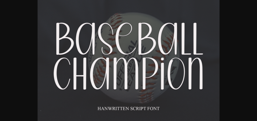 Baseball Champion Font Poster 3
