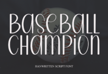 Baseball Champion Font Poster 1