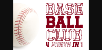 Baseball Club Font Poster 1