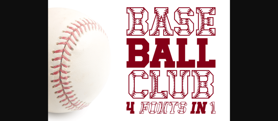 Baseball Club Font Poster 1