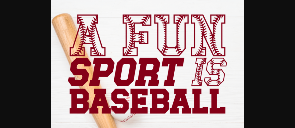 Baseball Club Font Poster 5