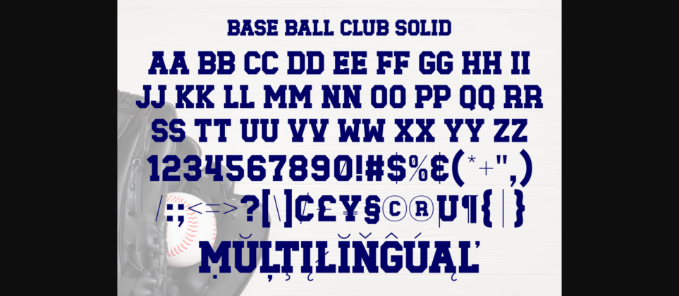 Baseball Club Font Poster 8