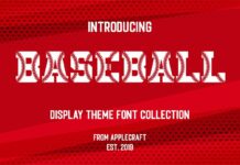 Baseball Font Poster 1