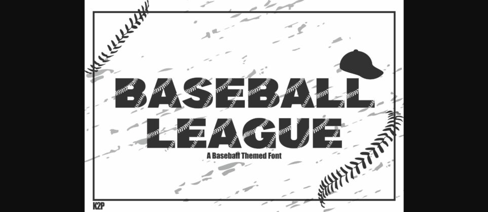 Baseball League Font Poster 3