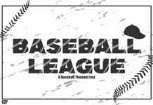 Baseball League Font Poster 1