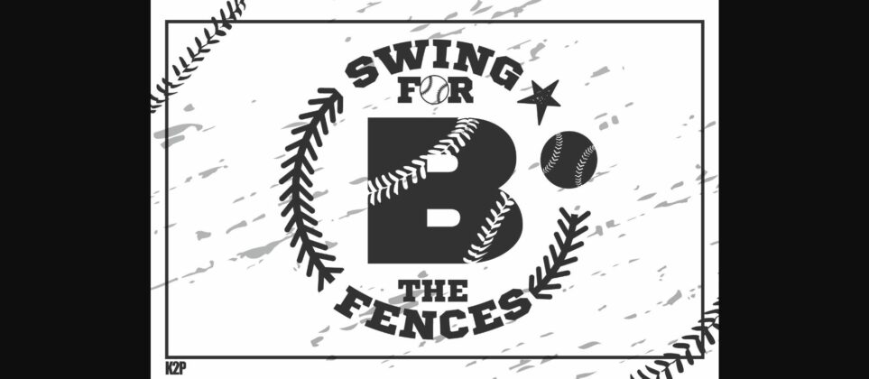 Baseball League Font Poster 8