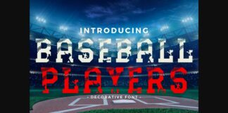 Baseball Players Font Poster 1