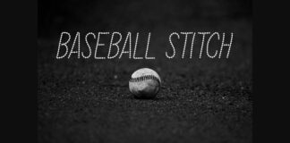 Baseball Stitch Font Poster 1