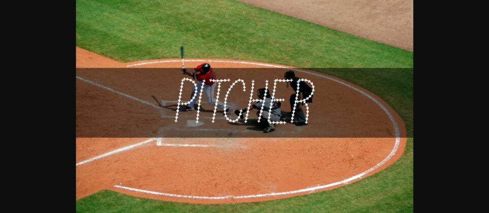 Baseball Stitch Font Poster 2