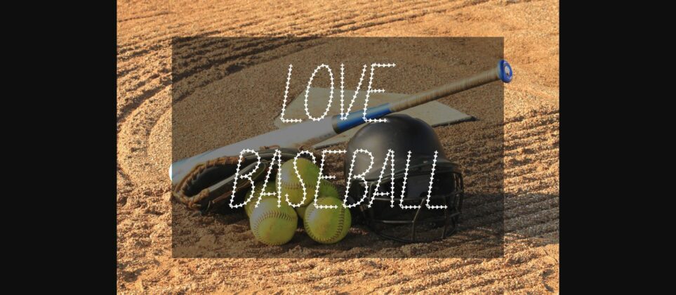 Baseball Stitch Font Poster 5