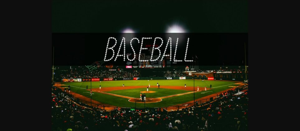 Baseball Stitch Font Poster 6