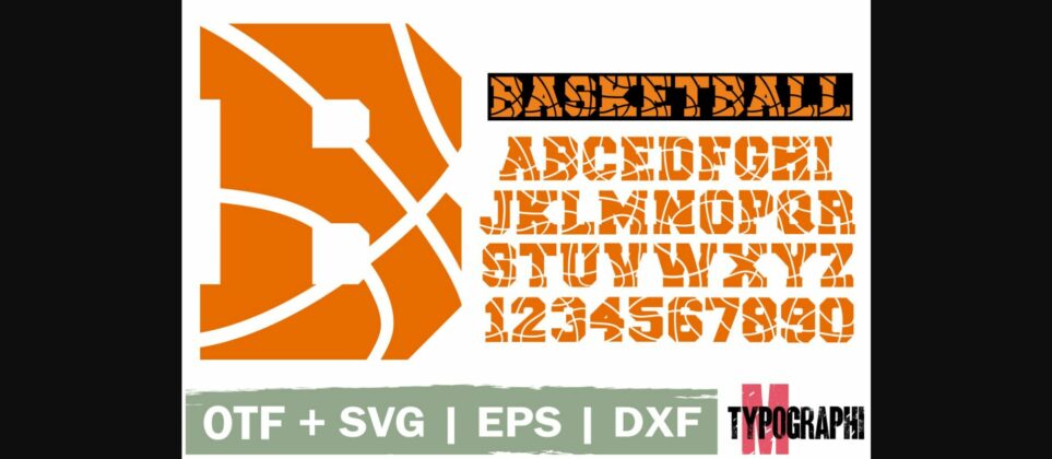 Basketball Font Poster 3