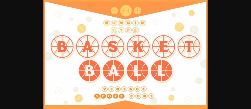 Basketball Font Poster 3