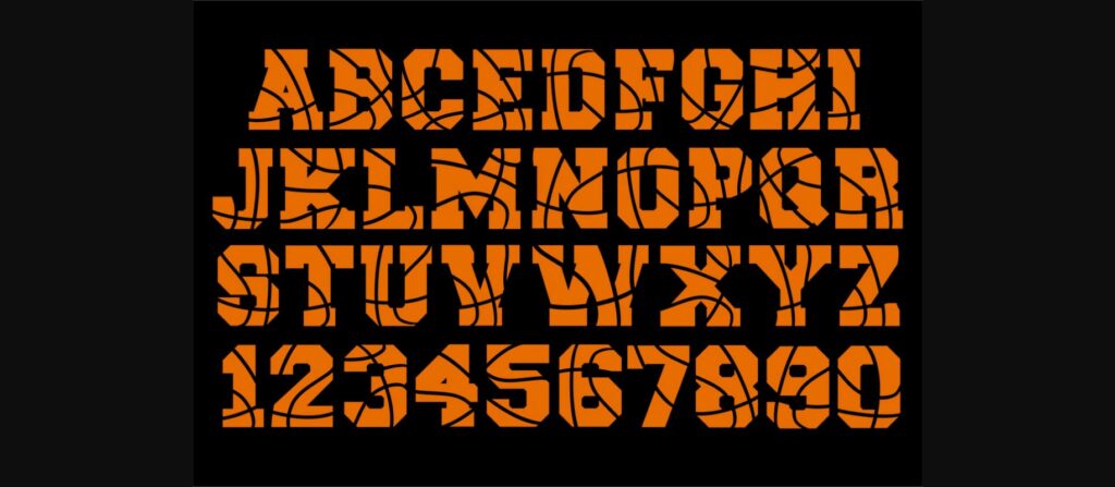 Basketball Font Poster 9