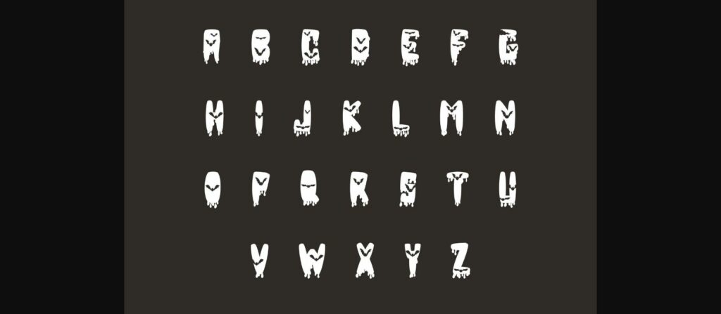 Bat Bat Font Poster 2