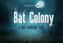 Bat Colony Font Poster 1