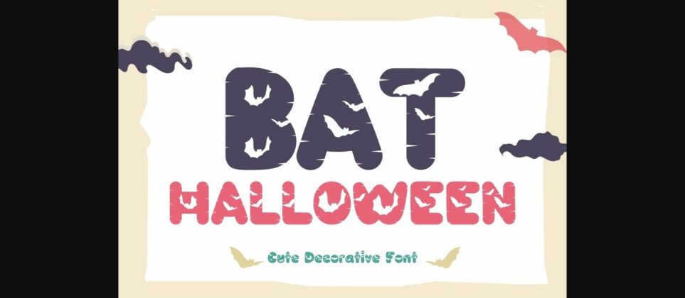 Bat Halloween Font Poster 3
