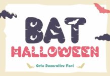 Bat Halloween Font Poster 1