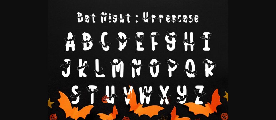 Bat Night Font Poster 5