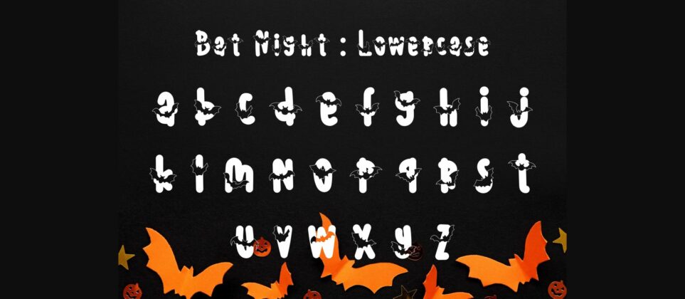 Bat Night Font Poster 6