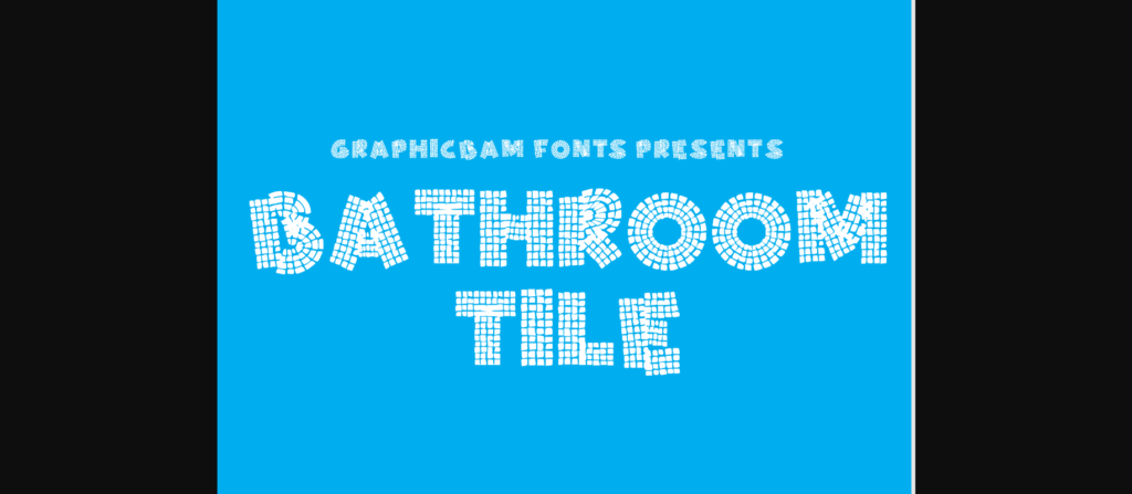 Bathroom Tile Font Poster 3