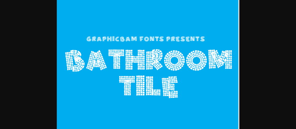 Bathroom Tile Font Poster 3