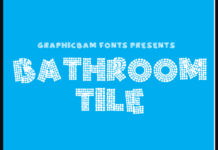 Bathroom Tile Font Poster 1